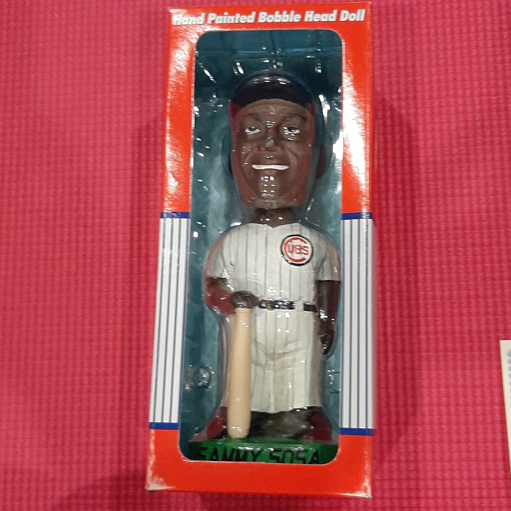 Genuine Sammy Sosa Hand Painted Bobble Head Doll NWT